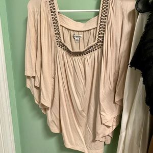 American Eagle Outfitters Flutter Sleeve Shirt